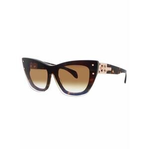 New BUGATTI 48L HAV Designer Brown Gradient Cat-Eye Sunglasses Authentic